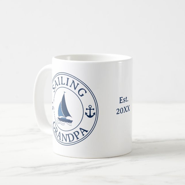 Mug Grand-père de voile Année de création  (Devant gauche)