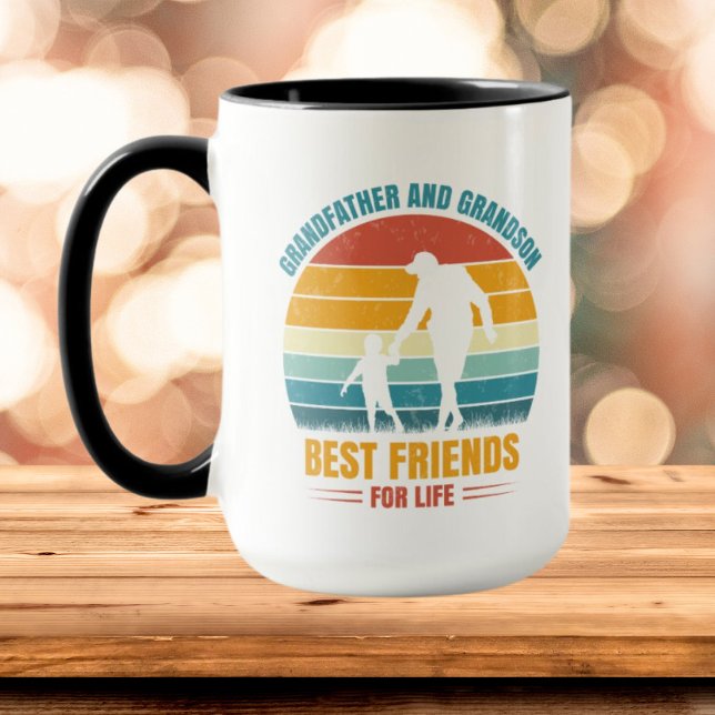 Mug Grand-père Grandson meilleurs amis ajouter un mess (Créateur téléchargé)