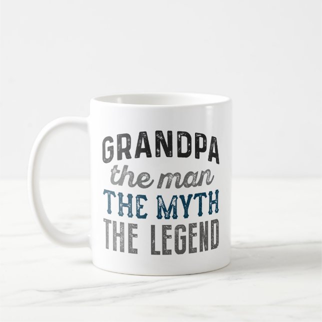 Mug Grand-Père L'Homme Le Mythe La Légende (Gauche)