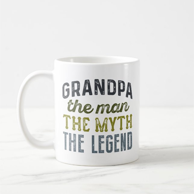 Mug Grand-Père L'Homme Le Mythe La Légende (Gauche)