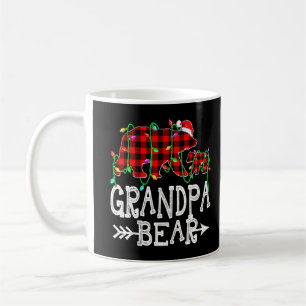 Mug Grand-père Ours Pajama de Noël Rouge Plaid Buffalo