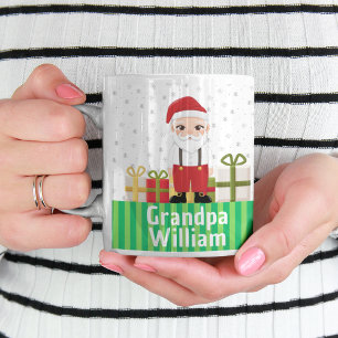 Mug Grand-père personnalisé Noël Cadeau Snowy Holiday