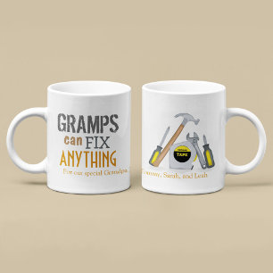 Mug Grand-Père Peut Réparer N'Importe Quoi Typographie