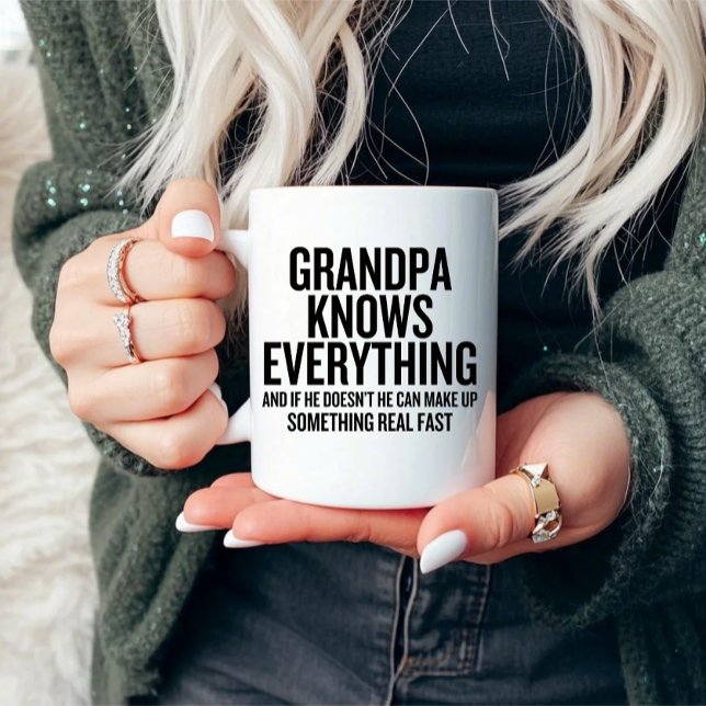 Mug Grand-Père Sait Tout Ce Qui Est Drôle (Créateur téléchargé)