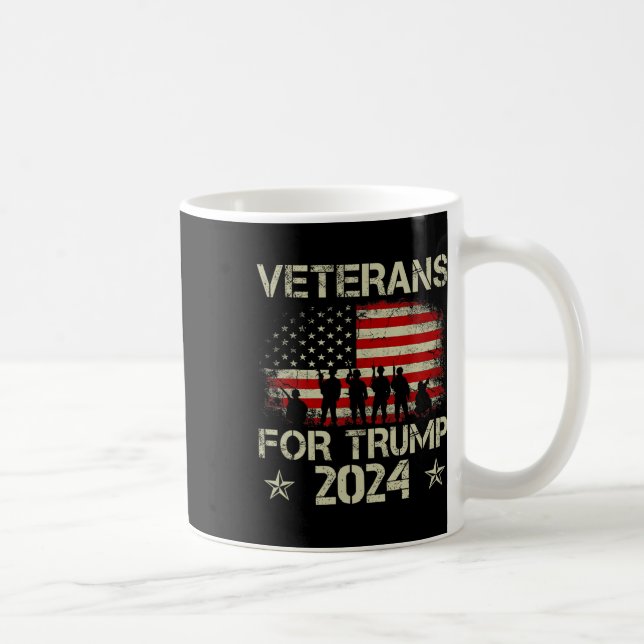 Mug Grand-père vétérans pour Trump 2024 drapeau améric (Droite)