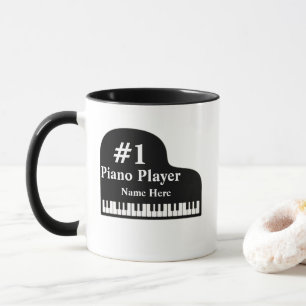Mug Grand Piano # 1 Piano Player avec le nom Pianiste