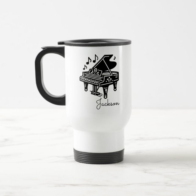 Mug grand piano personnalisé - Nom personnalisé (Gauche)