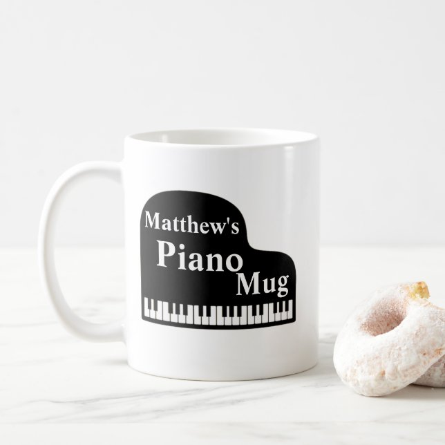 Mug Grand Piano Personnaliser Pianiste Piano Player (Avec donut)
