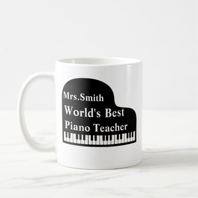 Mug Grand Piano Personnalisez le meilleur professeur d (Gauche)
