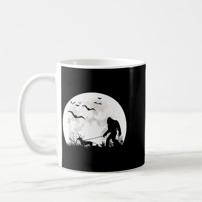 Mug Grand Pied Marchant Teckel Chien Lune Sasquatch (Gauche)