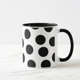 Mug Grand pois noir sur l'arrière - plan