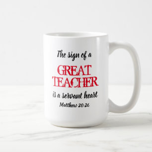Mug GRAND PROFESSEUR SERVANT DE COEUR Merci Écriture