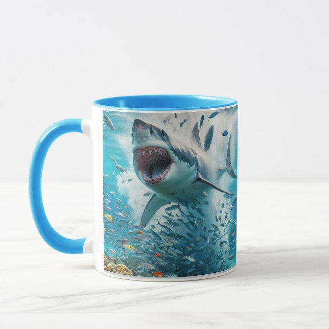 Mug grand requin blanc (Gauche)