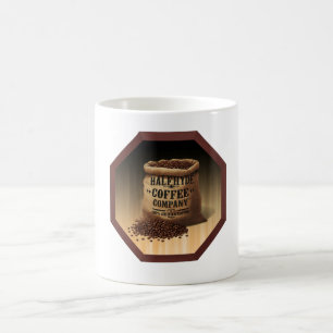 Mug Grand Sac en Toile de Jute Avec Étiquette Pour Hal