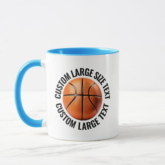 Mug Grand texte BLEU CLAIR Combo 325ml Basket-ball per (Gauche)