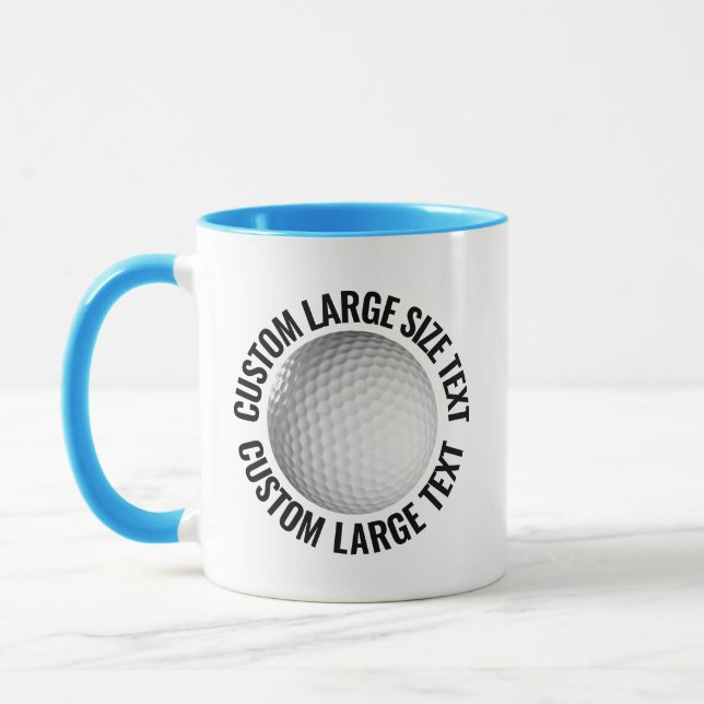 Mug Grand texte BLEU CLAIR Combo 325ml Golf personnali (Gauche)