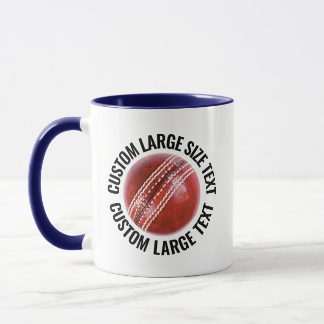 Mug Grand texte BLEU NAVY Combinaison 325ml Cricket pe (Gauche)