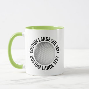Mug Grand texte COMBO LIME VERT 325ml Golf personnalis