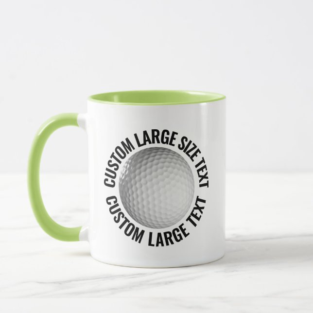 Mug Grand texte COMBO LIME VERT 325ml Golf personnalis (Gauche)
