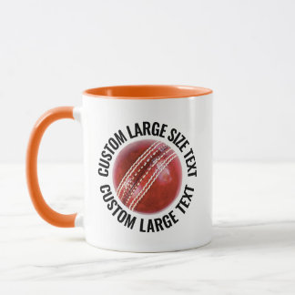 Mug Grand Texte Combo ORANGE 325ml Cricket personnalis