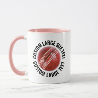 Mug Grand texte Combo PINK 325ml Cricket personnalisé