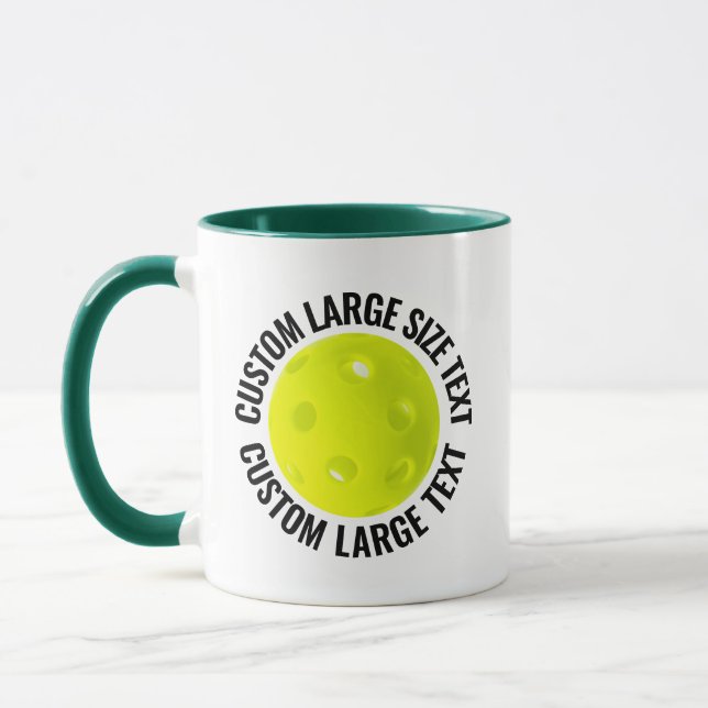 Mug Grand texte HUN. GREEN Combo 11oz Pickleball perso (Gauche)