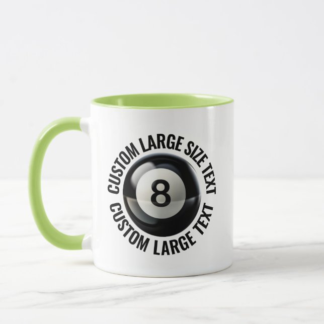 Mug Grand texte LIME VERT Combo 11oz Personnalisé 8 Ba (Gauche)