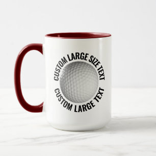 Mug Grand texte MAROON Combo 15oz Golf personnalisé