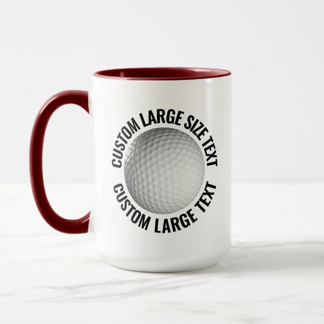 Mug Grand texte MAROON Combo 15oz Golf personnalisé (Gauche)