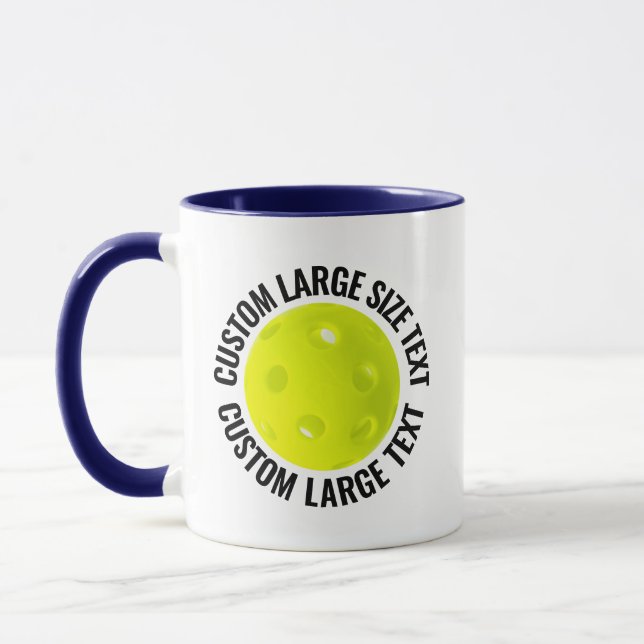 Mug Grand texte NAVY BLUE Combinaison 11oz Pickleball  (Gauche)