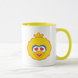 Mug Grand visage souriant d'oiseaux avec des yeux en f