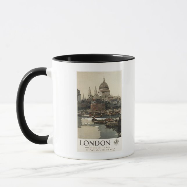 Mug Grand Western Railway St. Paul's Travel Poster (Gauche)