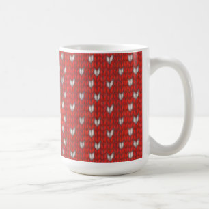 MUG GRANDE BLANCHE "HEART KNIT"