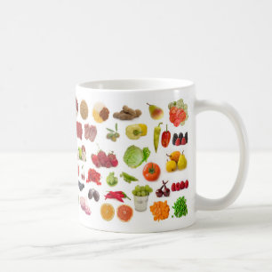 Mug grande collection de fruits et légumes