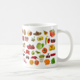 Mug grande collection de fruits et légumes