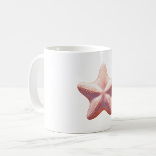 Mug Grande étoile de mer rose (Devant gauche)