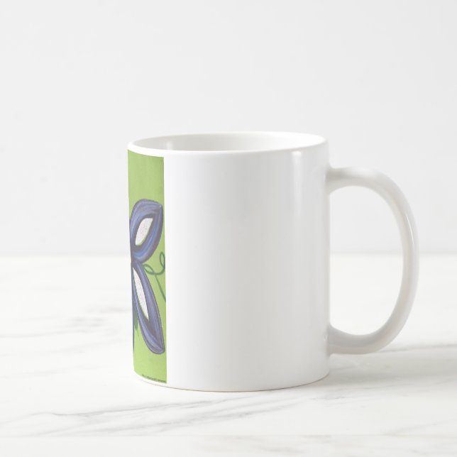Mug Grande fleur bleue lumineuse (Droite)