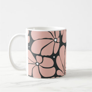 Mug Grande floraison stylisée, motif floral transparen