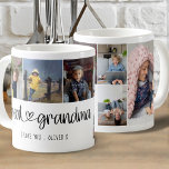 Mug Grande grand-mère mignonne Lettres Je t'aime 6 Pho<br><div class="desc">Un cadeau pour votre arrière grand-mère. Cette tasse photo est lettrée avec "arrière grand-mère" dans la typographie lunatique, liée à un coeur d'amour et vous pouvez personnaliser avec votre nom et message, comme je vous aime. Le modèle photo est configuré pour ajouter 6 de vos photos préférées qui sont affichées...</div>