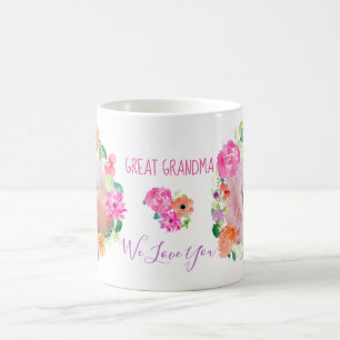 Mug Grande grand-mère Nous t'aimons Floral Wreath Pho