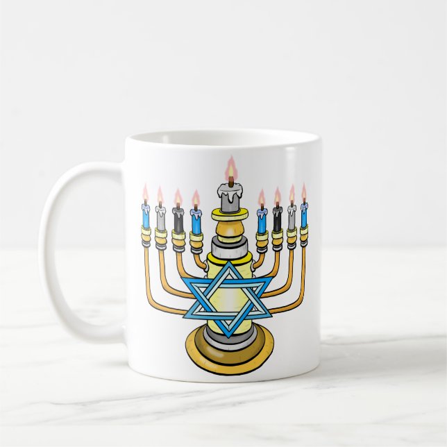Mug Grande Hanoukka heureuse (Gauche)