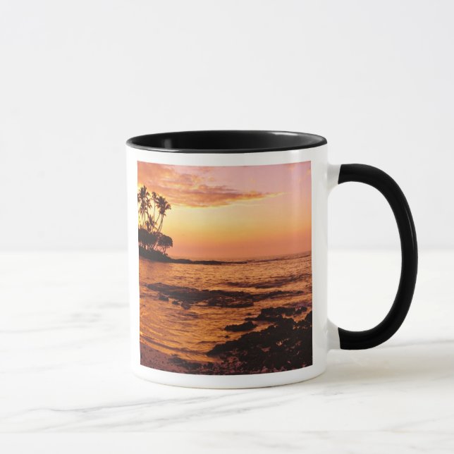 Mug Grande Île, Hawaï. Coucher de soleil, Grande Île H (Droite)