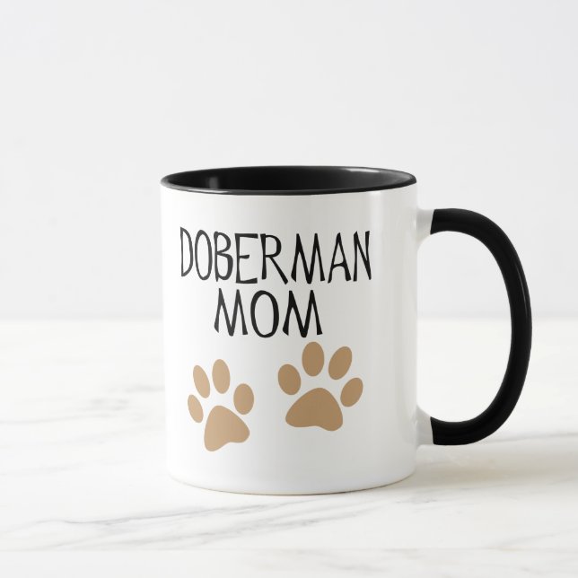 Mug Grande maman de dobermann de pattes (Droite)