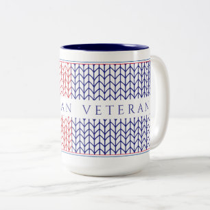 Mug Grande Marine Deux Tons "VÉTÉRAN AMÉRICAIN"