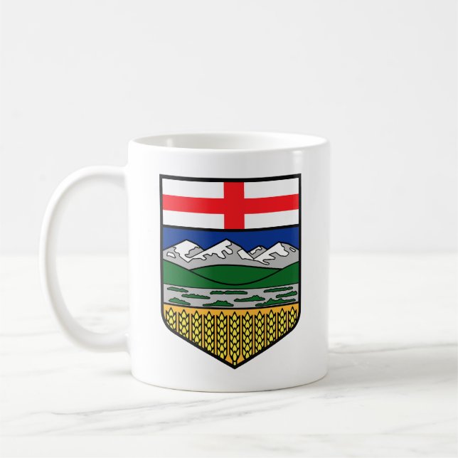 Mug Grande Musique de l'Alberta Flag Crest (Gauche)