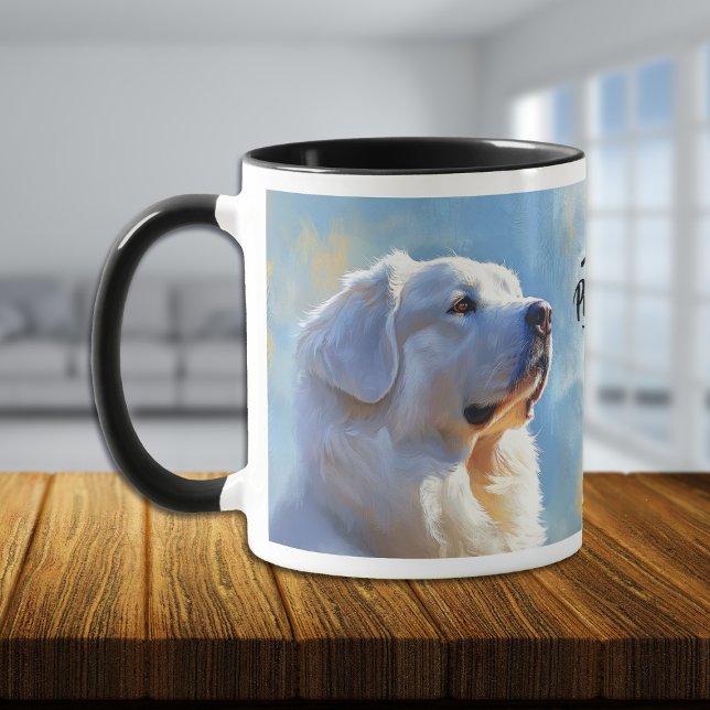 Mug Grande Pyrénées Chien Impressionniste peinture (Créateur téléchargé)