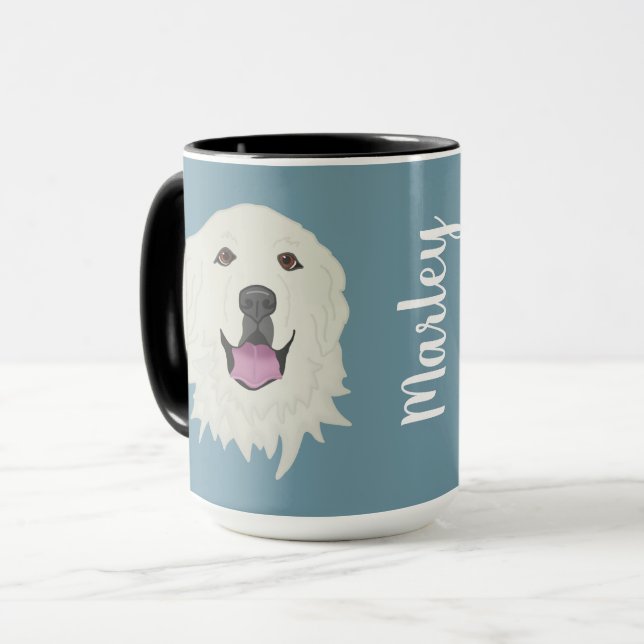 Mug Grande Pyrénées personnalisables (Devant gauche)