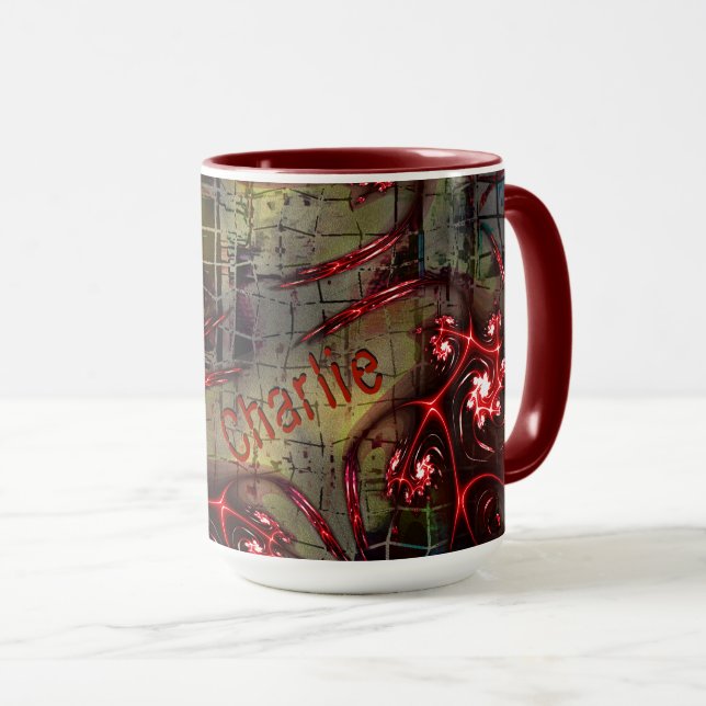 Mug Grande relation d'étrange fractale par rapport à l (Devant droit)