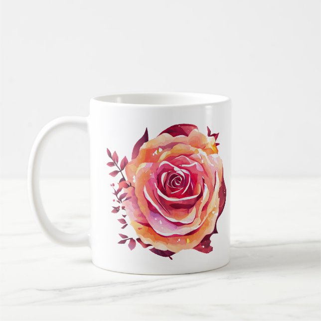Mug Grande Rose rose rose simple (Gauche)