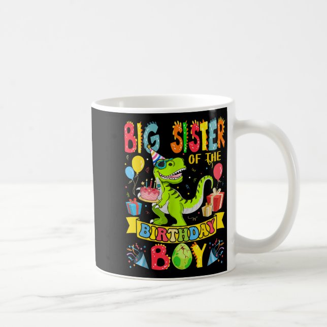 Mug Grande Soeur De L'Anniversaire Dinosaur T-rex Birt (Droite)